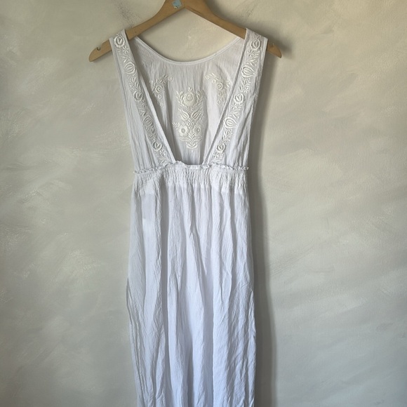 Minkpink maxi white embroidered dress coverup boho beach bridal vacation size s - Picture 9 of 10